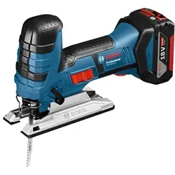 Bosch Stichsäge GST 18V-LI S - Akku-Pendelhub, 18V, Schnittleistung bis 120mm, präzise Kontrolle und werkzeugloser Sägeblattwechsel mit SDS-System