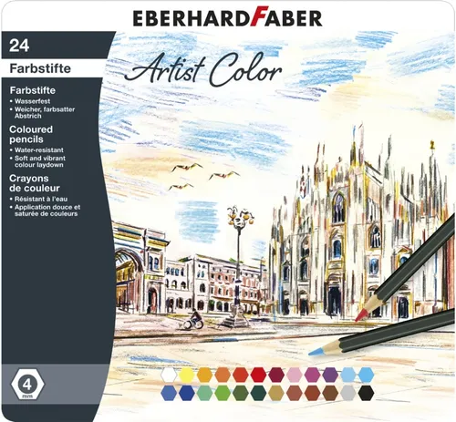 EBERHARD FABER Hexagonal-Buntstift Artist Color, 24er Etui 24