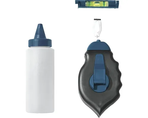 Set Aus Rohr, Markierungsfaden 30M, Kreide Und Wasserwaage