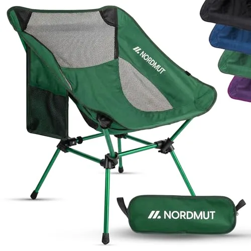 Nordmut Campingstuhl ultraleicht & klappbar – 2er Set in grün von NORDMUT