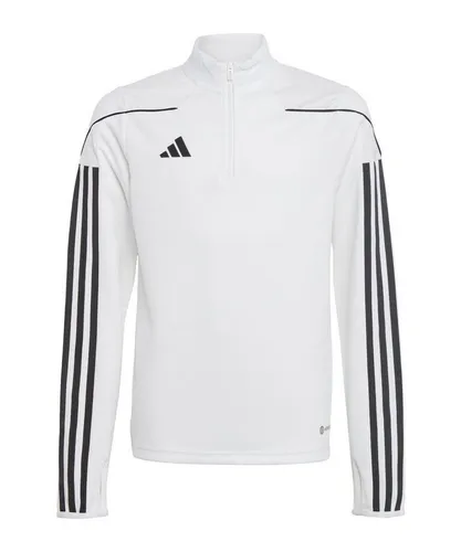 adidas Unisex Kids Track Top Tiro 23 League Training Top - Kapuzenpullover für Kinder, aus 100% recyceltem Polyester, mit modernem Slim Fit und praktischem Quarter Zip für bequemes An- und Ausziehen.