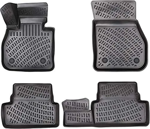 Design 3D Gummimatten Set für Volvo S60 2010–2018 - Hochwertige Fußmatten mit 5cm Rand für perfekten Rundumschutz. Maßanfertigung für VOLVO S60 2010–2018, strapazierfähig, pflegeleicht und umweltfreundlich.