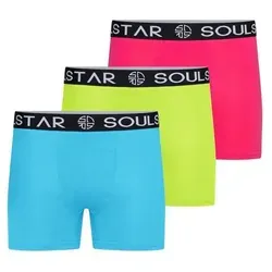 SOULSTAR Boxershorts MUBOXER3 (Packung, 3-St., 3er-Pack) Basic Herren Unterhosen Unterwäsche Extra Weiches Material Männer gelb XL