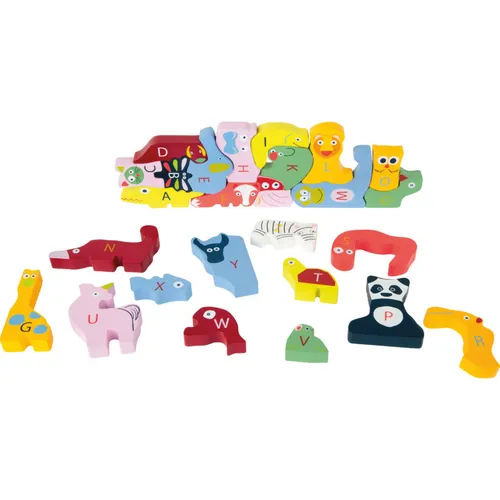 Alphabet Holz-Puzzle mit Tierfiguren von small foot - lernen ABC