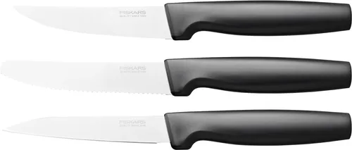 Fiskars Functional Form kleines Messerset 1057561 - Küchenmesser mit 8 cm Klingenlänge, ergonomisches Design für sicheres und präzises Schneiden in der Küche.