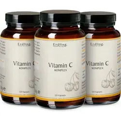 Erdling Vitamin C Komplex mit Zink + Histidin 3x120 Stück - Erdling Vitamin C Komplex – Hochwertige Kapseln für die tägliche Unterstützung. Ideal für eine bewusste Ernährung und mehr Energie im Alltag, entwickelt in Berlin für beste Verträglichkeit.