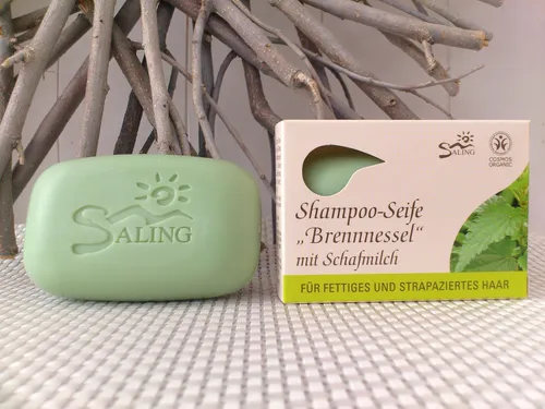 125g Saling SHAMPOO SEIFE BRENNNESSEL Schafmilch Natur Haarseife 47,60€/kg