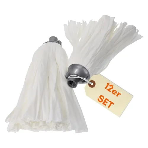 12x Wischmopp Ersatz Kopf Set