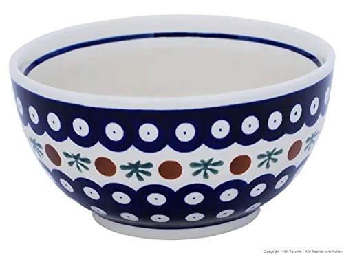 Bunzlauer keramik 500ml Schüssel Schale Ø14 cm Höhe 7,1 cm Dessertschale Müslischale Kompttschale (Dekor 41)