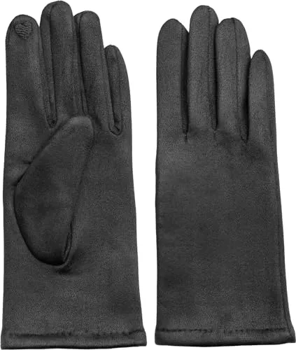 Caspar GLV013 klassisch elegante uni Damen Handschuhe, Farbe:dunkelgrau, Accessoires:One Size