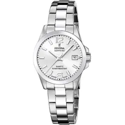Festina ACERO CLASICO F20049/1 Damenarmbanduhr - Elegante Damenuhr aus Edelstahl mit Saphirglas und 10 ATM Wasserdichtigkeit, ideal für stilbewusste Frauen.