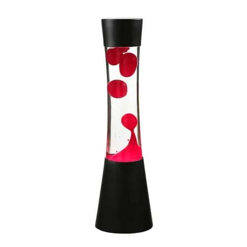 Retro Lavalampe Rot, 39,5 cm, inklusive G9 30 W Leuchtmittel - Lavalampen im Retro Design, ideal für stimmungsvolle Beleuchtung im Wohnzimmer oder Jugendzimmer. Beruhigende Blasenbewegung sorgt für Wohlfühlatmosphäre.