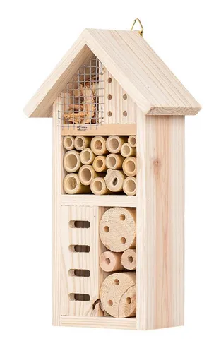 Levandeo® Insektenhotel, Insektenhotel H26cm Insektenhaus Holz Natur Schutz Bienenhotel