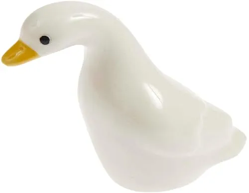 Rico Design Keramik Gans - Miniatur Figur, DIY Dekoration, Tierfigur, Tischdeko, Frühjahr, Frühling, Ostern Stehend