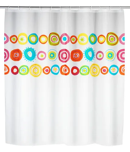 Duschvorhang 180x200 cm wasserabweisend Badewannen Vorhang inkl. 12 Ringe WENKO