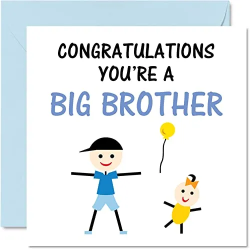 Stuff4 Baby-Grußkarten mit Aufschrift Congratulations You're a Big Brother