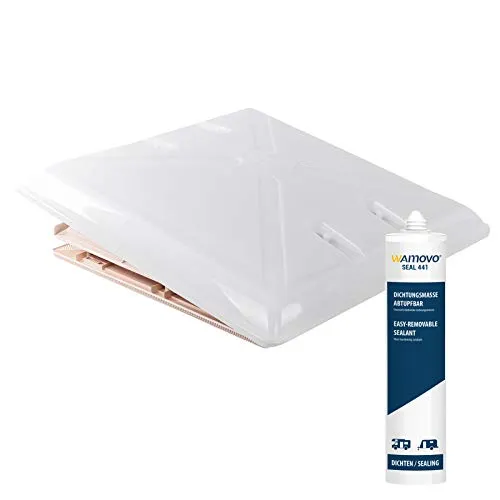 MPK Dachfenster Dachhaube Modell 46 Milchglas weiß 40x40 cm Dachstärke 24-56 mm + Dichtmittel