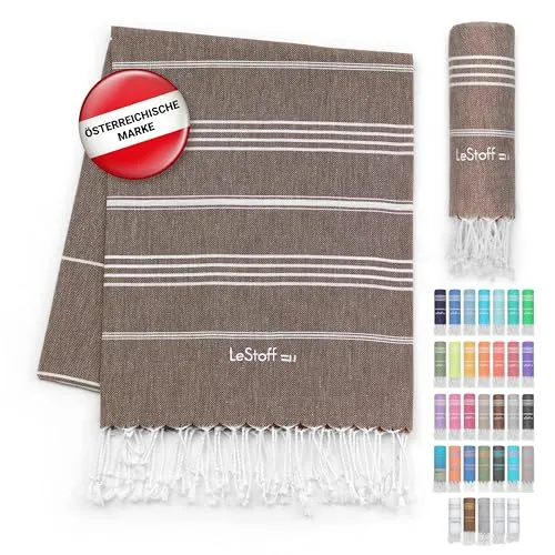 LeStoff Hamamtuch in braun von LeStoff