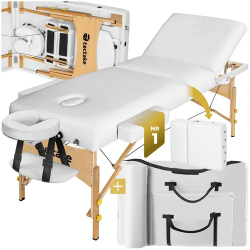 TecTake 3 Zonen Massageliege mit 10cm Polsterung