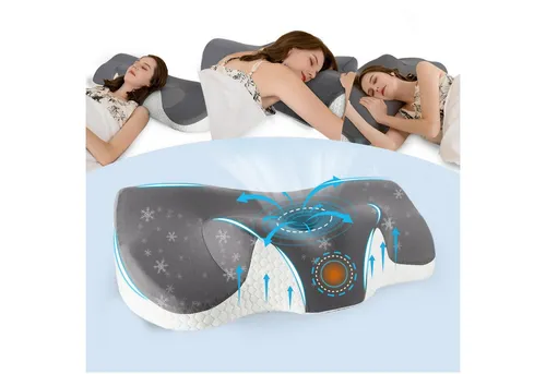 Ergonomisches Nackenkissen aus Memory Foam - IDEAD - Das IDEAD Nackenkissen aus Memory Foam bietet optimalen Komfort und Unterstützung für eine natürliche Liegeposition. Ideal für alle Schlaftypen, sorgt es für eine gleichmäßige Druckverteilung und einen erholsamen Schlaf.