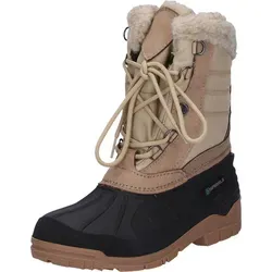 Spirale Winterstiefel Tina beige-schwarz 38 - Wanderschuhe mit Webpelz, wasserdichtem PVC-Fuß und rutschfester Profilsohle für optimalen Komfort in der kalten Jahreszeit.
