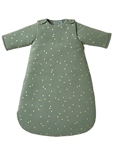 Vertbaudet Baby Winterschlafsack GRÜNER Wald Ärmel abnehmbar grün 85CM