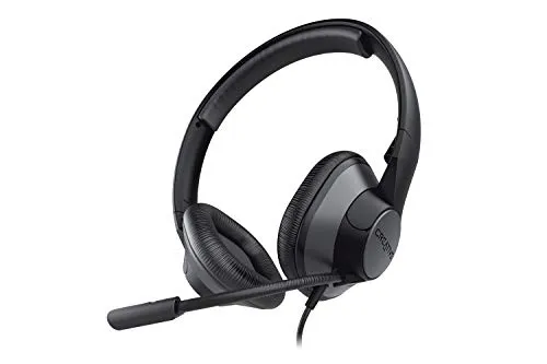 Creative ChatMax HS-720 - Kabelgebundenes On-Ear Headset - Kopfhörer mit USB-Anschluss, ideal für klare Sprachübertragungen und komfortables Tragen während langer Chats oder Gaming-Sessions.