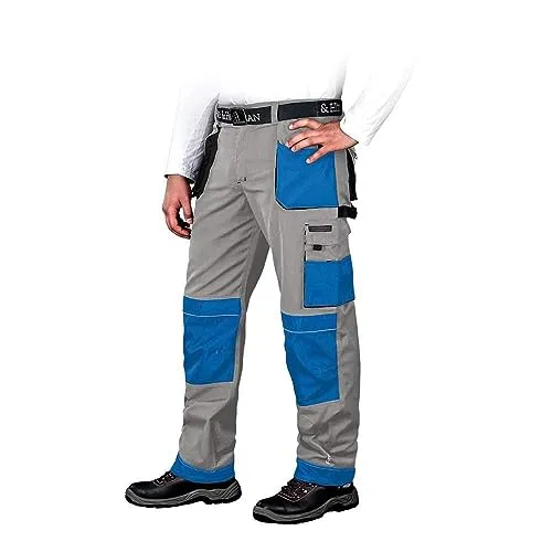 Leber & Hollman Herren Arbeitshose LH-FMN-T B – Strapazierfähig und Funktional - Robuste Herren Arbeitshose aus 65% Polyester und 35% Baumwolle, ideal für den professionellen Einsatz. Mit speziellen Taschen für Knieschoner und 9 Multifunktionstaschen für maximale Flexibilität.