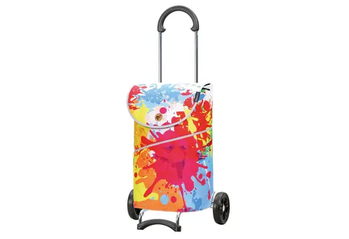 Andersen Einkaufstrolley - klappbar und belastbar bis 40 kg - Einkaufstrolleys mit 46 Litern Volumen und robustem Stahlgestell, ideal für müheloses Einkaufen ohne Schleppen. Exklusive Scala Shopper Mix Collection mit limitierter Farbklecks-Optik.