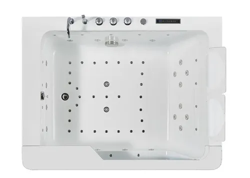 Duwilux Whirlpool Alabama 170x130 - Luxuriöse Badewanne mit voller Ausstattung - Sanitäranlagen & Zubehör - Genießen Sie Entspannung pur mit 49 Düsen, Ozonreinigung und Farblichttherapie. Sofort lieferbar und ideal für Ihr Badezimmer!
