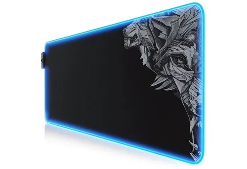 Titanwolf Gaming Mauspad RGB Mousepad 800 x 300 x 3 mm, LED Multi Color XL Tischunterlage, rutschfest, abwaschbar, Geschwindigkeit & Präzision, Titanwolf