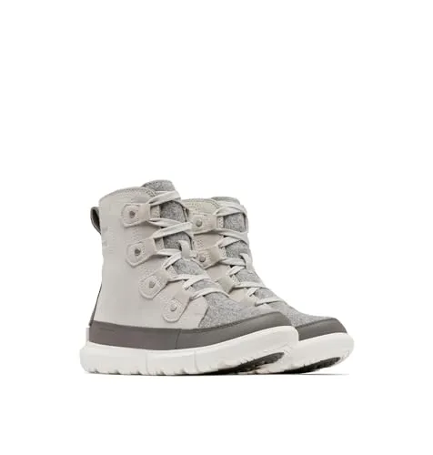 Sorel Damen Explorer Joan Wp Mode-Stiefel, Moonstone Sea Salt, 39 EU - Wanderschuhe für Damen, ideal für kaltes Wetter mit wasserdichtem Wildleder und 100 g Isolierung für maximale Wärme und Komfort.
