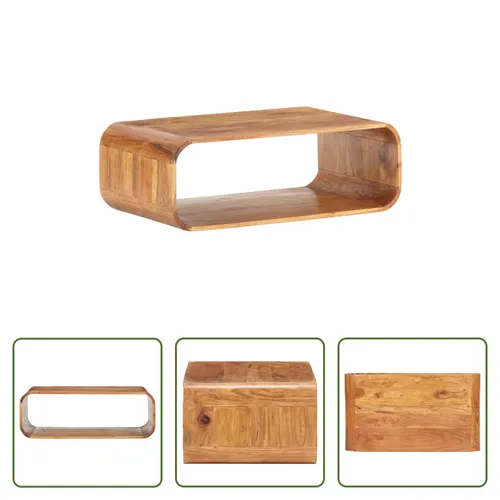 The Living Store Couchtisch 90x50x30 cm Massivholz Akazie