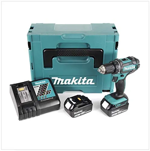 Makita DDF 482 RTJ Akku Bohrschrauber 18V - Akkuschrauber mit 62Nm Drehmoment, inklusive 2x 5,0Ah Akkus und Ladegerät, perfekt für anspruchsvolle Anwendungen im Heimwerkerbereich.