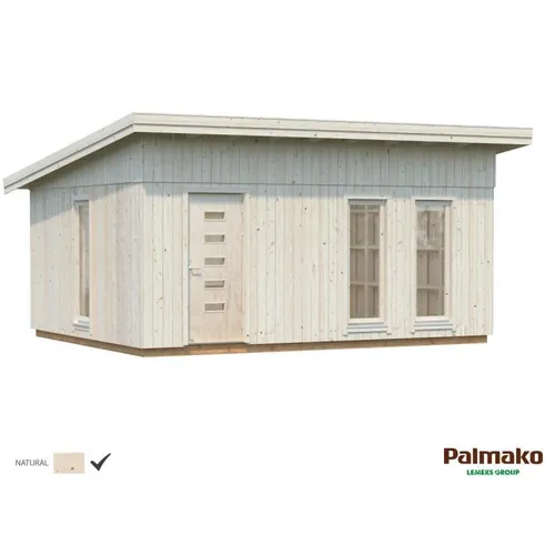 Gartenhaus Palmako Annika inkl. Fußboden 608 x 539 cm - Gartenhaus mit Satteldach und robustem Holzmaterial, ideal für Gartenlagerung und Freizeitgestaltung.