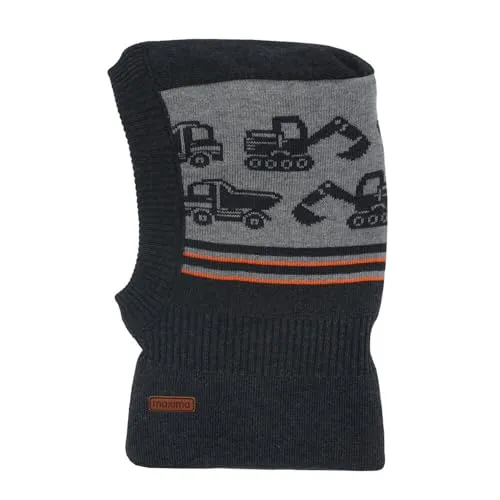 maximo Trucks Kids Schlupfmütze Kindermütze Sturmhaube Kinder - Made in Germany mit Futter Winter Herbst-Winter - 49 cm grau