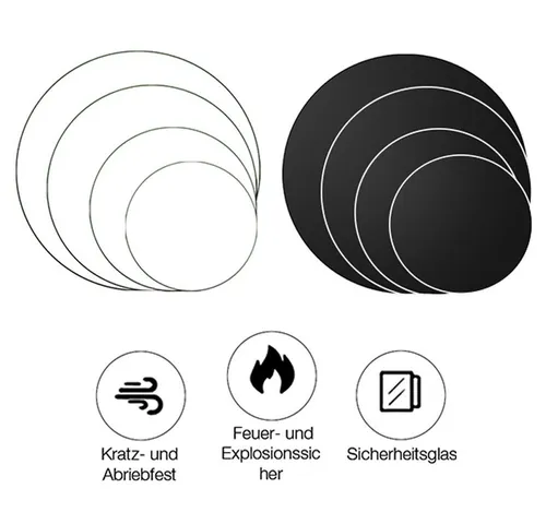 Mucola Bodenplatte Kaminglas Ø 90cm von Mucola