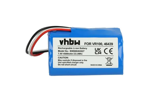 vhbw Akku passend für Vorwerk Kobold VR100 Saugroboter (4500 mAh, 7,4 V, Staubsauger-Akku Akku Li-Ion 4500 mAh (7,4 V), Leistungsfähiger Austausch-Akku für Ihren Saugroboter