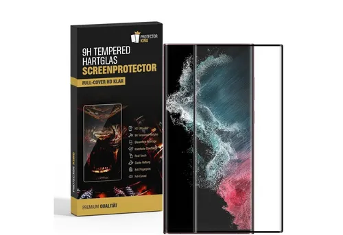 Protectorking Schutzfolie 4x 9H Panzerglas für Samsung Galaxy S23 Ultra, (4-Stück, 1-Set), FULL CURVED 9H Panzerglas HD ULTRA KLAR