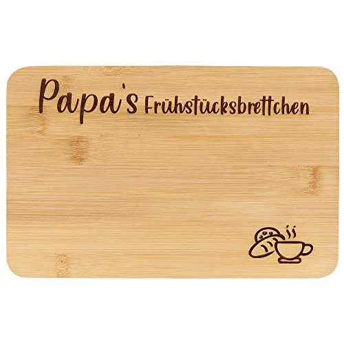 Spruchreif | Frühstücksbrett aus Bambus mit Gravur für den Papa | Brotzeitbrett mit Gravur | Geschenk für Papa | Vatertag | Geschenk für Eltern | Geschenkidee Papa