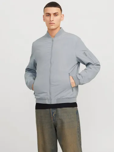 Jack & Jones Rush Bomberjacke Grau XS - Funktionsjacke, wasserabweisend mit modernem Baseballkragen – ideal für stilbewusste Männer, die auch bei wechselhaftem Wetter gut aussehen möchten.