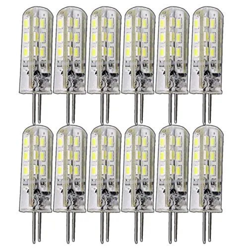PB-Versand 12x G4 1,5-2,0 Watt dimmbar 12V DC oder 12V AC/DC warmweiß 3000K für Dimmer geeignet Stiftsockel 360° Leuchtmittel Lampensockel Spot Halogenersatz Lampe 10W / 20W Halogenersatz (12x 1,5W)
