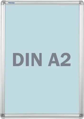 FRANKEN Wechselrahmen A2 - Aluminium-Klapprahmen - Bilderrahmen für Poster, ideal für Marketing- und Werbezwecke. Mit entspiegelter PP-Abdeckung und einfachem Motivwechsel. Perfekt für Schulen, Büros und Gastronomie.