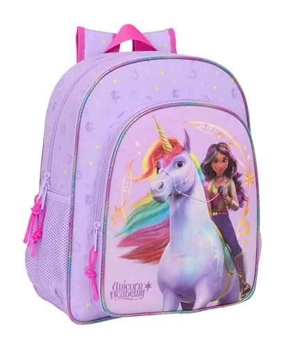 Unicorn Academy Schulrucksack für Kinder, anpassbar und ergonomisch