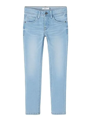 NAME IT Jungen Nkmsilas Dnmtax Pant Noos Jeans, Light Blue Denim, 110 EU