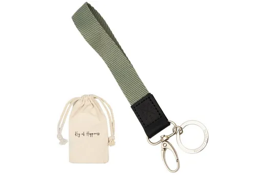 Things of Happiness Schlüsselanhänger Schlüsselband kurz mit Schlüsselring und Karabiner, kurzes Lanyard, Geschenk