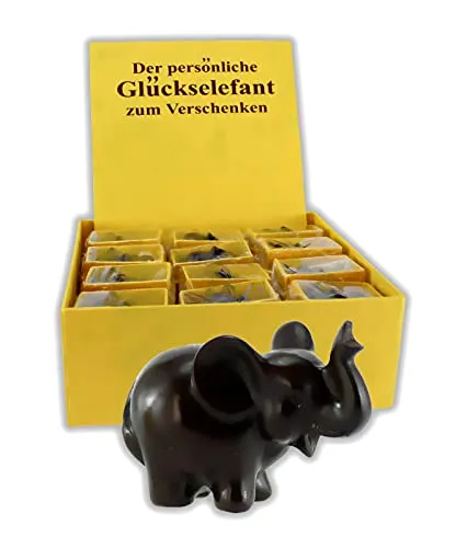 Budawi® Glückselefant im Geschenkkarton – Edle Elefantenfigur aus Polyresin | Symbol für Glück, Weisheit & Stärke | Dekoration & Geschenkidee