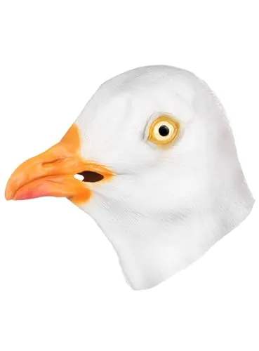 Möwe Maske aus Latex in weiß von MASKWORLD