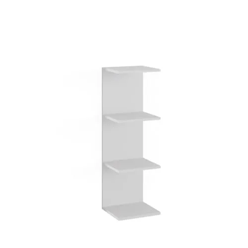 Vicco Bücherregal Paolo, Weiß – 4 Ablageflächen - Bücherschrank mit 4 Ablageflächen, ideal zur optimalen Nutzung von Wandflächen und für ein aufgeräumtes Zuhause. Maße: 30 x 95 cm, aus robuster Spanplatte in elegantem Weiß.