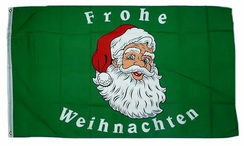 Flagge / Fahne Frohe Weihnachten Hissflagge 90 x 150 cm in grün von FahnenMax®